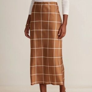 Vineyard Vines Satin Midi Slip Skirt